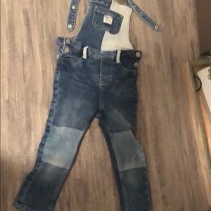 Blue jean overalls